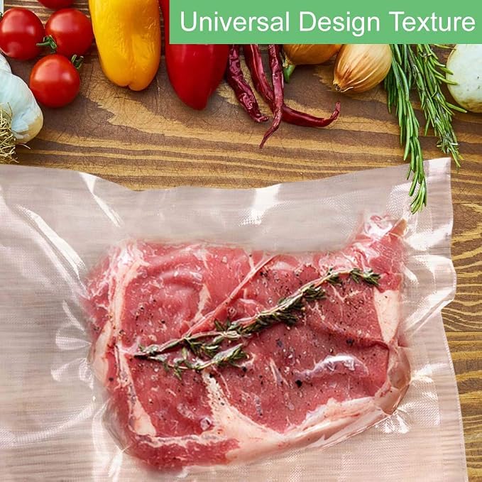 1Pack Vacuum Sealer Bags Rolls 8"x150' for Food Storage | BPA Free Food Grade,Commercial Grade,Customized Size,Heavy Duty Food Sealer Bags Rolls,Great for Sous Vide Vacuum Sealer