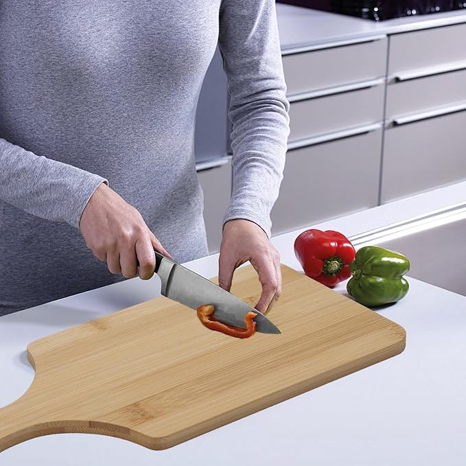 25 PCS Bulk Cutting Boards Mini Charcuterie Boards Bulk Wood Chopping Board Laser Engraving Serving Board with Handle Charcuterie Boards for Pizza, Bread, Cheese, Charcuterie, Fruit 11" x 5" Bamboo