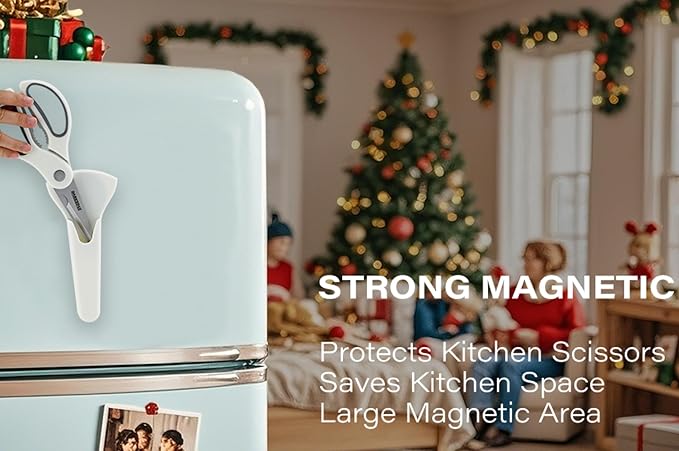 Kitchen Scissors Sheath, Magnetic Holder, Magnet Protector for Fridge | Kitchen Scissors Magnet Sheath Set, Magnetic Holder, Magnet Protector, Strong Magnetic Protective Cover for Kitchen Shears