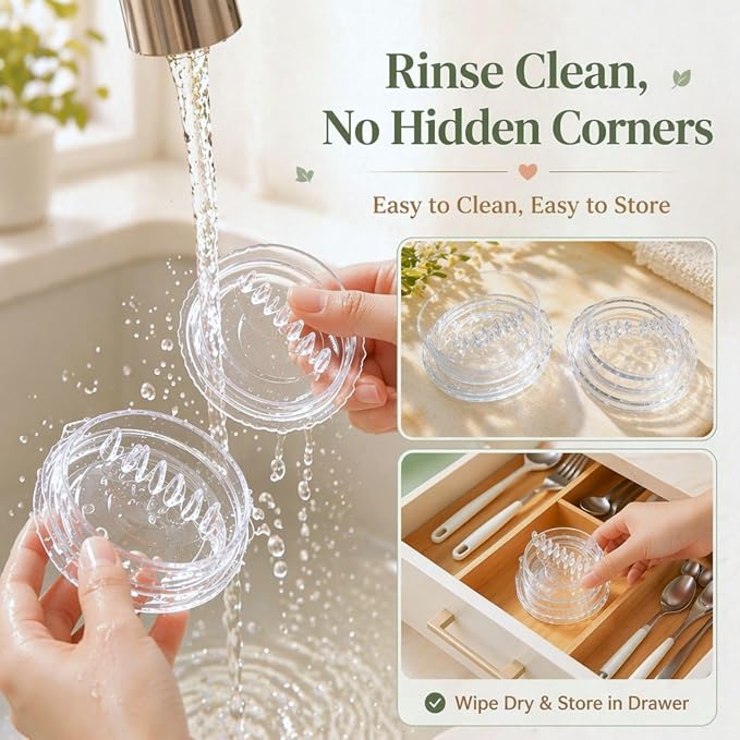 2 Pack Garlic Mincer, Clear Manual Garlic Twister and Ginger Mincer Tool | Garlic twister mincer to mince garlic, ginger, herbs, onions & nuts, non-slip grip, easy rinse, compact storage