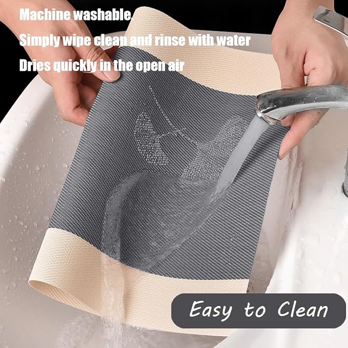 PIGCHCY Placemats Set of 8, Country Rustic Placemats Non-Slip Washable Durable Table Mats for Home/Dining Room Decoration (Black Gray,18 X 12 inches)