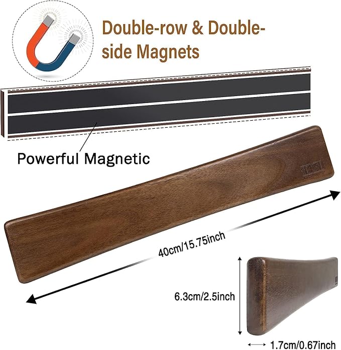 Knife Set with Magnetic Knife Strip 8 Piece, High Carbon Stainless Steel | Japanese Kitchen Knife Set with Ergonomic Hollow Handles, Magnetic Knife Holder for Wall Mount, Dishwasher Safe