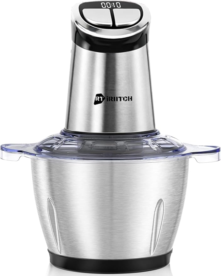 Food Processor, Baby Food Maker, 2 Bowls (10 cup+10 cup) | 800W Meat Chopper/Grinder, Food Puree Maker for Fruit, Vegetable, Nuts, Herbs, Garlic, Meat, 6-Second Quick Soft Food Prep
