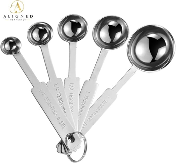 Premium No Rust 10-Piece Stainless Steel Measuring Cups & Spoons Set, Cups and Spoons, Kitchen Gadgets for Cooking & Baking, Easy To Read No Fading Engraved Measurements, & Stackable Design