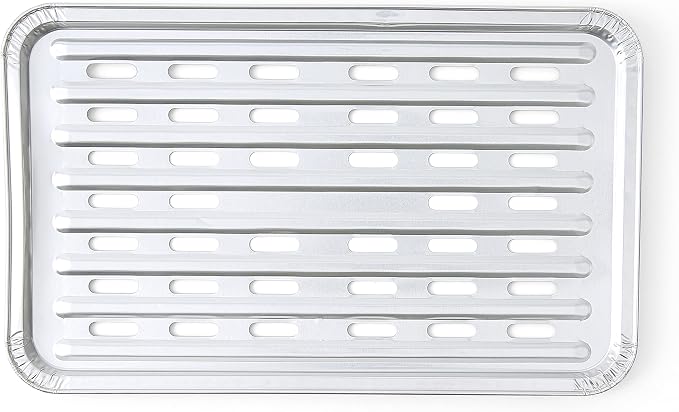 Kingsford Heavy Duty Disposable Grill Liners, 14.75 x 9 Inch, 4 Count | Aluminum foil design, prevents food and sauce from falling through grates, for outdoor BBQ grills daily