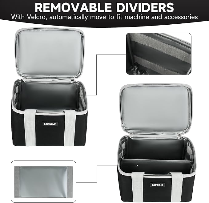 Carrying Bag Case Fits for KitchenAid 5/6/7/9 Ultra Power Speed Hand Mixers | Hand Mixer Travel Bag Portable Storage Organized Case Fits for Kitchen Aid Mixer Accessories,Black(Bag Only)