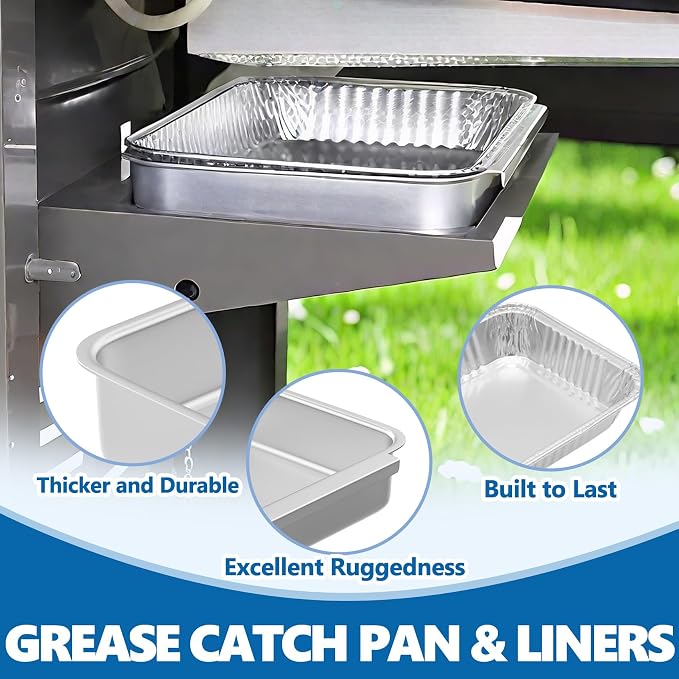 93305 Grease Catch Pan for Weber Spirit 200/300/Genesis II 300 SER Grills | Grill Grease Tray with Disposable Drip Liners for Weber Spirit e-210 e-220 e-310 e-320 e-330 Genesis II e-310/315/325/330/335