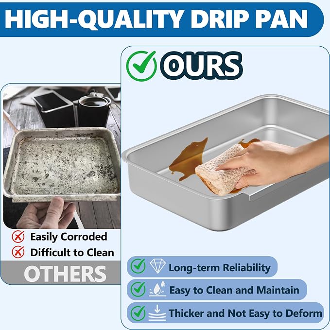 93305 Grease Catch Pan for Weber Spirit 200/300/Genesis II 300 SER Grills | Grill Grease Tray with Disposable Drip Liners for Weber Spirit e-210 e-220 e-310 e-320 e-330 Genesis II e-310/315/325/330/335