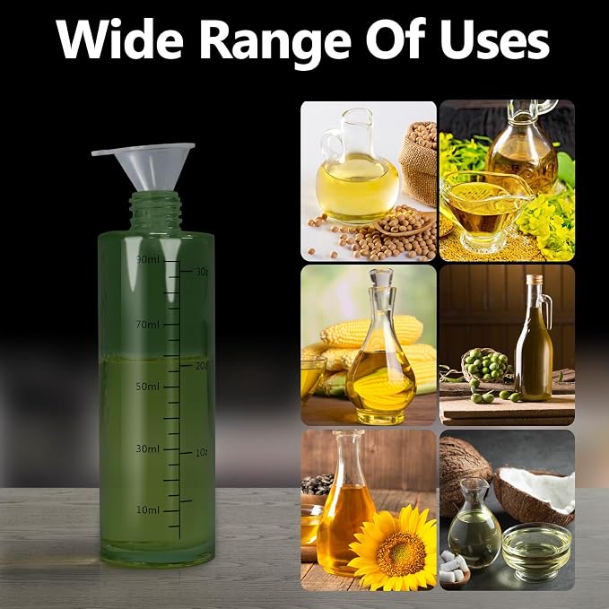 Oil Sprayer for Cooking, 3.5 OZ Olive Oil Dispenser Bottle for Kitchen Gadgets, Food, Air Fryer, Salad, Vinegar, BBQ, Stainless Steel Pump for Mist Spray, Glass Metarial Mister, Green