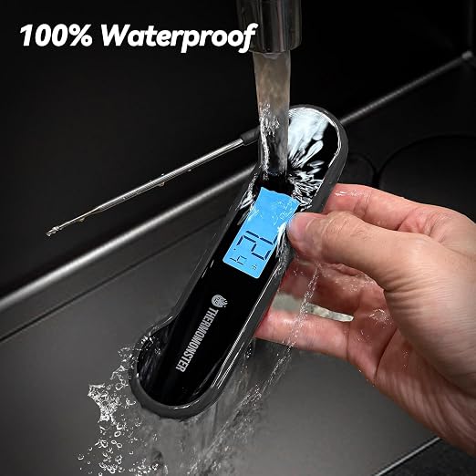 0.5 Sec Instant Read Meat Thermometer Digital with ±0.5℉ Precision, Black | Food Thermometer for Cooking Kitchen Gadgets, Oven Grill Candy BBQ Essentials Accessories, Gifts for Him Dad Men Birthday