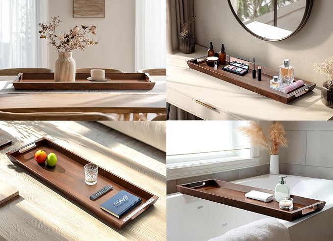 Acacia Wood Serving Tray, 36×12in Large Charcuterie Boards for Party | Create Stunning Charcuterie Display with Cheese, Meat, Appetizers, Perfect For Entertaining, Gatherings, Kitchen, Home Décor