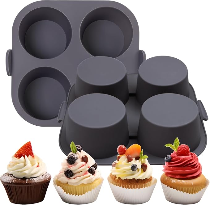 Silicone Muffin Pan for Air Fryer and Oven Baking | Egg Bite Mold, Reusable Silicone Cups, Oven Safe, Air Fryer Compatible, Easy Release Design