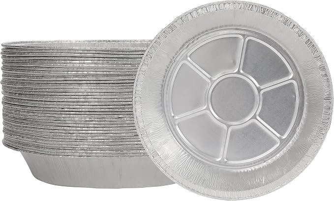 Waytiffer 9" Pie Pans (30pack)-Disposable Heavy-Duty Aluminum Foil Pie Tins | Round Foil Pans for Baking, Cooking, Freezer Safe,Baking Tin Plates Foil Plates Perfect for Quiche, Tarts, Pies, & Takeout