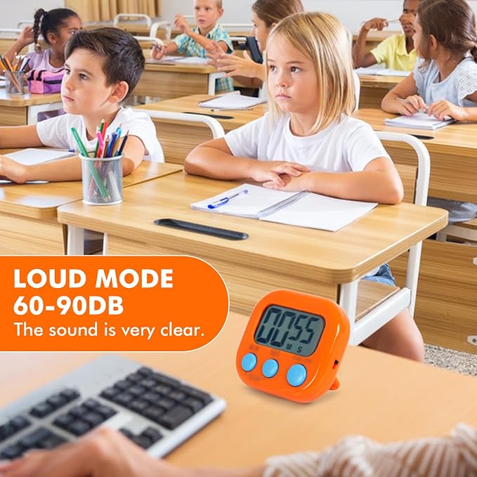 12 Pack Multi-Function Electronic Timer, Learning Management, Suitable for Kitchen, Study, Work, Exercise Training, Outdoor Activities(not Including Battery)