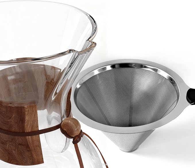 AGOGO Pour Over Coffee Maker Set, 34oz Classic Style, 304 Stainless Filter | Barista kit for home kitchen, Cafe, Camping & Office; 20oz-40oz Classic, Slim, Diamond styles; Includes brush & towel.