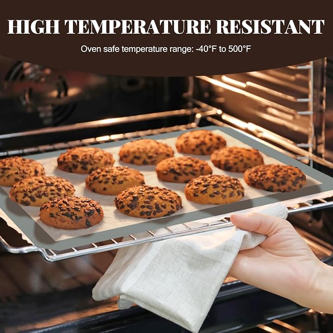 Macaron Silicone Baking Mat, 3 Pack Reusable Baking Mat, Non-Stick, Food Safe Silicone Cookies Sheets for Baking