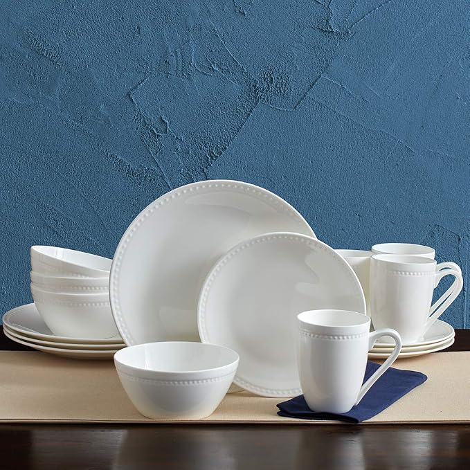 Mikasa 5224192 Loria 16-Piece Dinnerware Set, Service for 4