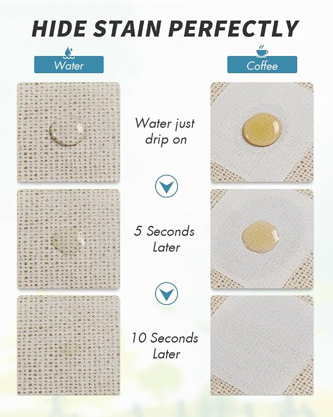 AMOAMI Dish Drying Mat for Kitchen Counter-Coffee Mat Bar Accessories, Hide Stain, Rubber Backed, Absorbent, Fit Under Coffee Maker, Espresso Machine, Pot, Dish Rack,(16X24,Buffalo Beige)