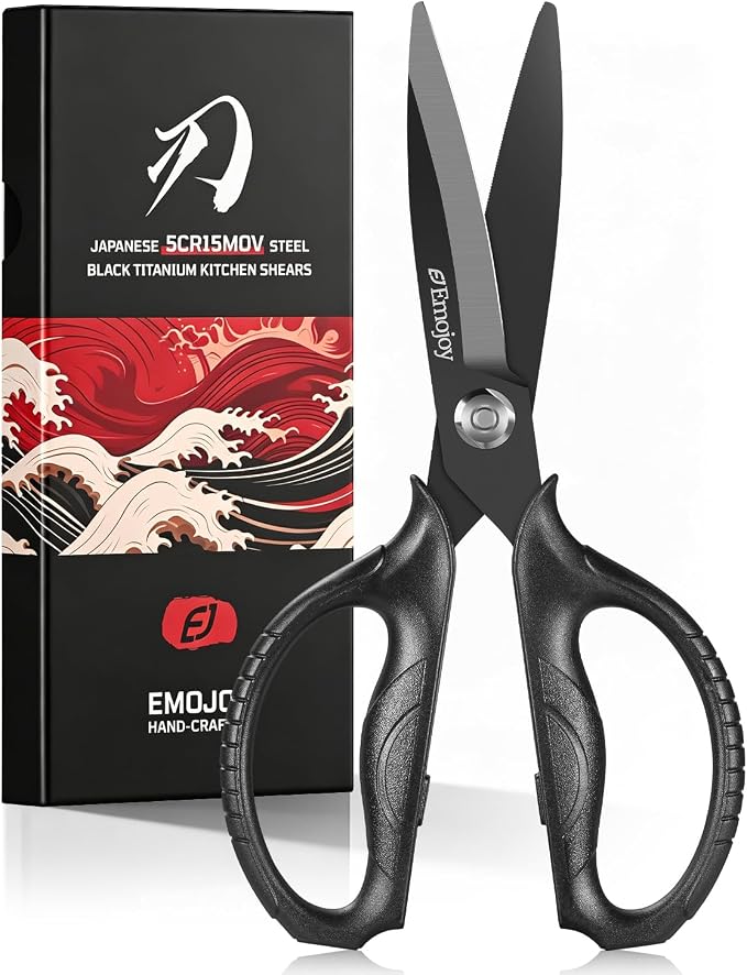 Titanium Kitchen Scissors, Japanese 5Cr15MoV Steel, Detachable | Food-grade stainless steel, Take-apart blades, Magnetic Storage Sleeve, Dishwasher Safe