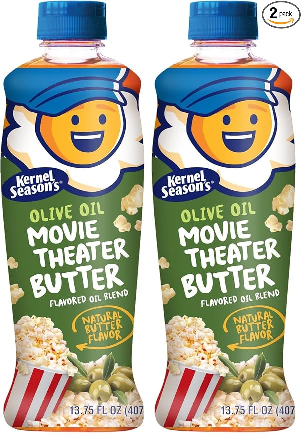 Kernel Season's Movie Theater Butter Olive Oil, Popcorn Oil, 13.75 Ounce (Pack of 2)