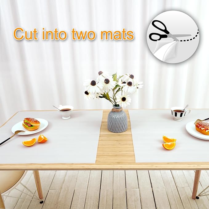 Silicone Mats for Kitchen Counter 47"x23.6"x0.08”, Largest Heat Resistant Mat Shipped Rolled Up Kitchen Island Silicone Countertop Protector Mat Nonslip Extra Large Counter Mat, Translucent | Largest Size, Heat Resistant, Nonslip, Extra Large Counterto...
