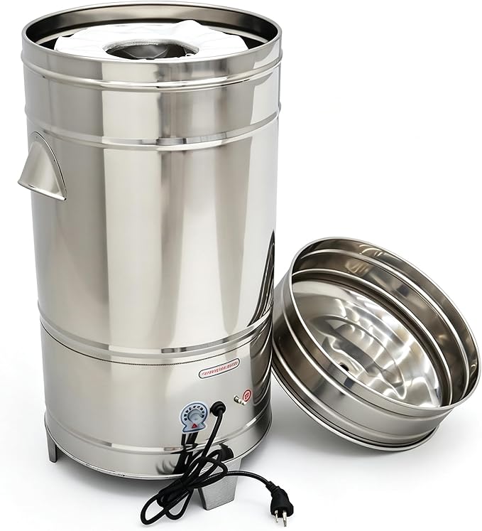 5KG Commercial Salad Spinner Adjustable Speed Stainless Steel Salad Dryer Vegetable Water Thrower Dehydrator for Hotels Restaurants Food Processing Plants 220V