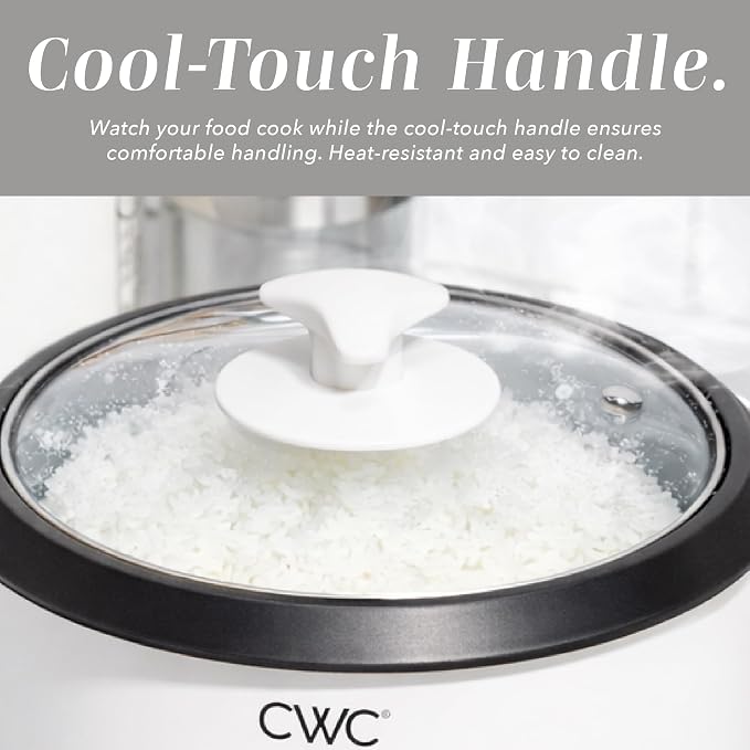 COOK WITH COLOR 6 Cup Rice Cooker 300W - Effortless Cooking and Perfectly, Cooks 3 Cups of Raw Rice for 6 Cups of Cooked Rice, Cream