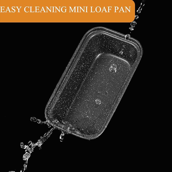 Walooza Mini Loaf Pan, 6x3 Inch Nonstick Bread Pans for Baking, Oven & Air Fryer Safe Small Banana Bread & Meatloaf Pan, Carbon Steel Baking Tins for Homemade Bread (Mini Loaf Pan(6-pack))