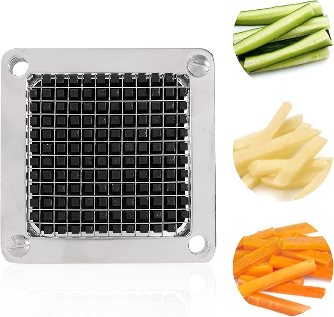 Replacement Chopper 1/4" Blade Commercial Vegetable Chopper Dicer Stainless Steel Blade for Fruit Cutting Machine Tomato French Fries Cutter | 420 Stainless steel, sharp uniform 1/4" dicing, wide chopper compatibility, for fries, onions, tomatoes, cucu...