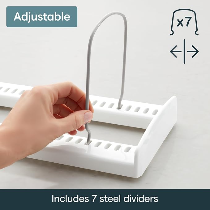 YouCopia StoreMore Bakeware Rack, Adjustable Dividers, Baking Pan Organizer