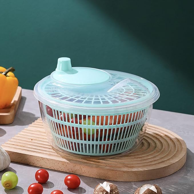 Salad Spinner, Fruits Vegetable Washer Dryer, Fruits And Vegetables Dryer, Lettuce Spinner, Lettuce Vegetables Washer Dryer Drainer Crisper Strainer For Home Kitchen Washing & Drying Leafy Vegetables