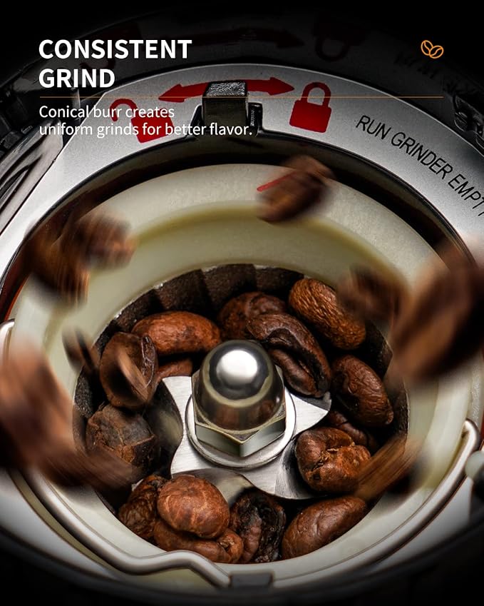 SHARDOR Professional Conical Burr Coffee Grinder, Coffee Bean Grinder with 48 Grind Settings for Espresso, Drip & French Press, Upgraded Anti-Static Technology, Precision Timer, Stainless Steel | Electric Grinding, Stainless Steel, LCD Touchscreen, Pre...