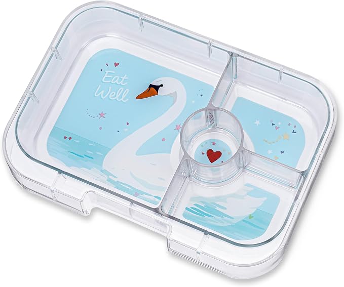 Yumbox Panino Leakproof Bento Lunch Box Power Pink (Swan Tray) | Sandwich Size, Kid-Friendly, Easy Open Latch, Removable Tray, Lightweight