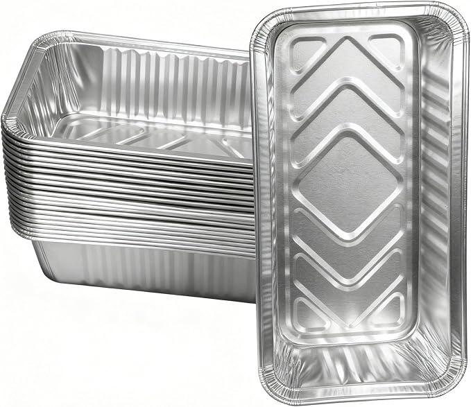 BAC404 & BAC582 Grill Drip Pan Liners Replacement Parts for Traeger Timberline 850 and 1300 (Gen 1 and 2 Models) Pellet Grills, Aluminum Grease Trays for Traeger Timberline Pellet Grills, 20 Packs