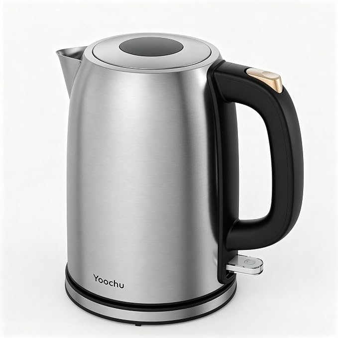 Electric Kettle Stainless Steel, 1.7L Water Boiler & Heater, 1500W Hot Tea Pot, Boil Dry Protection & Auto Shut-Off, BPA-Free
