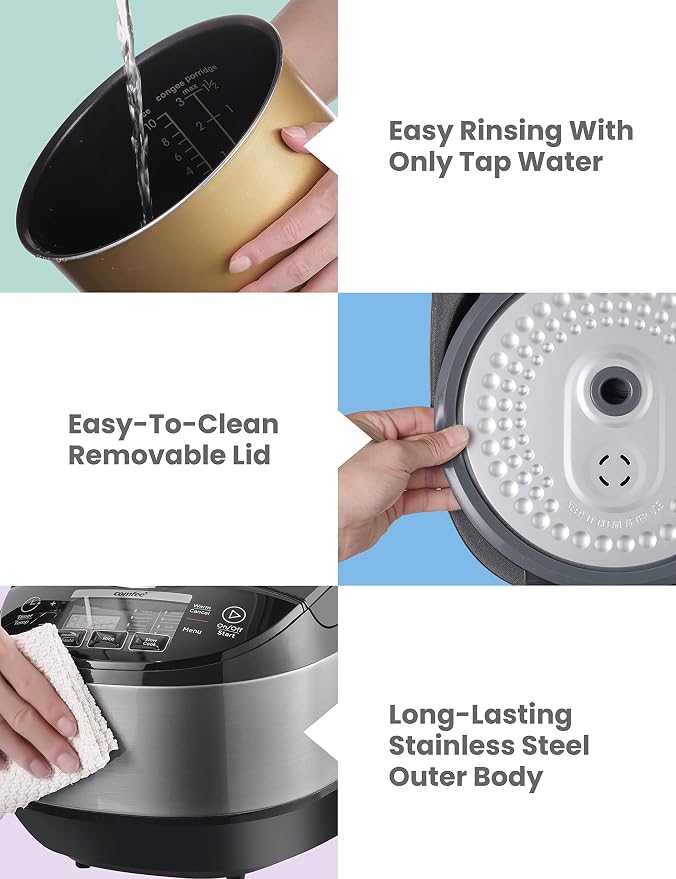 COMFEE' Japanese Style Rice Cooker with Fuzzy Logic, 10-Cups Uncooked Rice