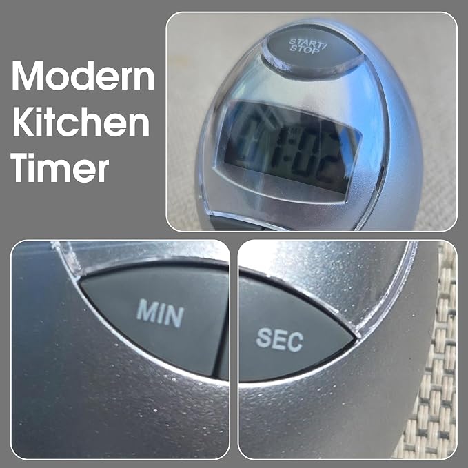 Digital Kitchen Timer Magnetic – Loud Alarm Countdown Timer & Stopwatch, Large Display Egg Timer for Cooking, Baking, Shower, Study, Classroom, Exercise, Portable Kitchen Timer Digital