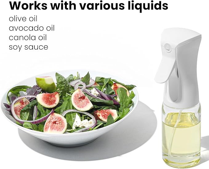 Oil Sprayer for Cooking, Fan Spray, Refillable, Non-Aerosol 6oz