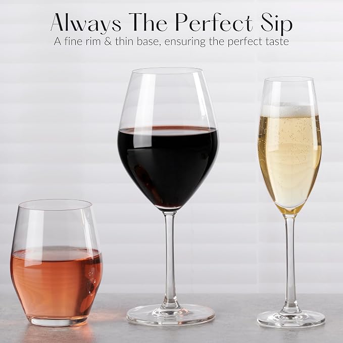 Anchor Hocking Red Wine Glasses, Sondria 21 Ounce Wine Glasses, Set of 8