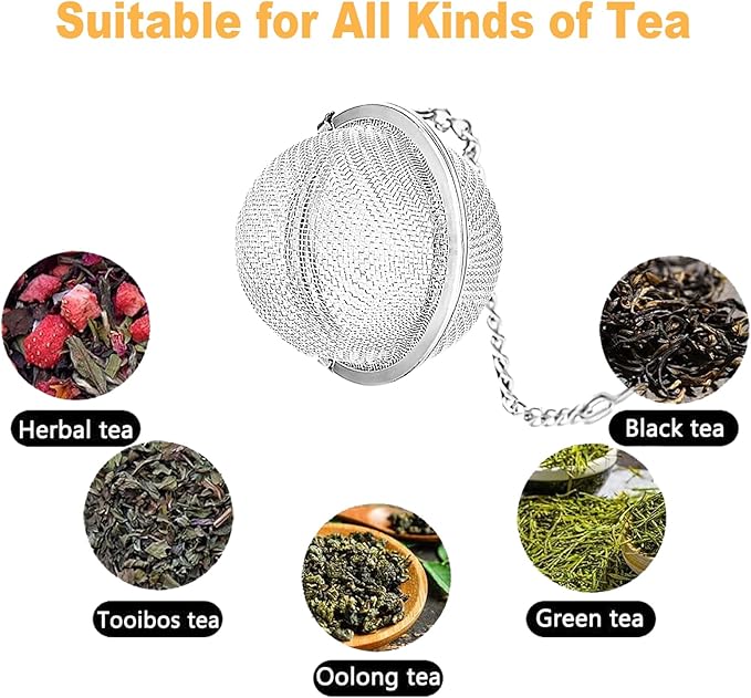 TeaSanavie 2-Pack Tea Infuser for Loose Leaf Tea, 304 Stainless Steel Tea Strainer with Butterfly, Dragonfly & Pink Blue Flower Charms, Extra Fine Mesh Tea Ball Filter, Gift for Tea Lovers