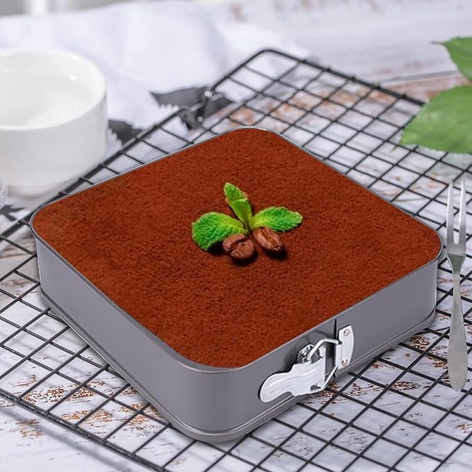 Rectangle Springform Pan Set with Removable Bottom Nonstick Cheesecake | Stainless Steel Bakeware DIY Baking Square Mold Funny Cake Tins for Cheesecakes, Brthdays, Weddings, and Valentine's Day