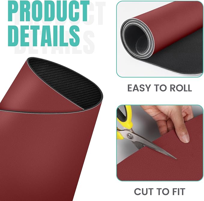 Coffee Mat Super Absorbent Dish Drying Mat Coffee Bar Mat 18"x 36", Red | Match with Coffee Machine Accessories Large Drying Mats for Kitchen Counter