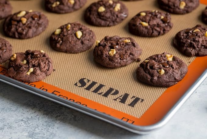 Sasa Demarle Silpat Premium Non-Stick Silicone Baking Mat, Big Sheet Pan Size (2/3) for a 15''x 21'' Sheet Pan - 13.58''x 19.5'' - ONE MAT ONLY - by Pastry Chef's Boutique