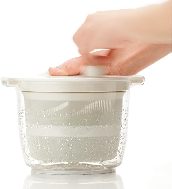 Risu Liberalista Salad Spinner Vegetable Drainer, Green, 0.6 gal (2.3 L), Made in Japan