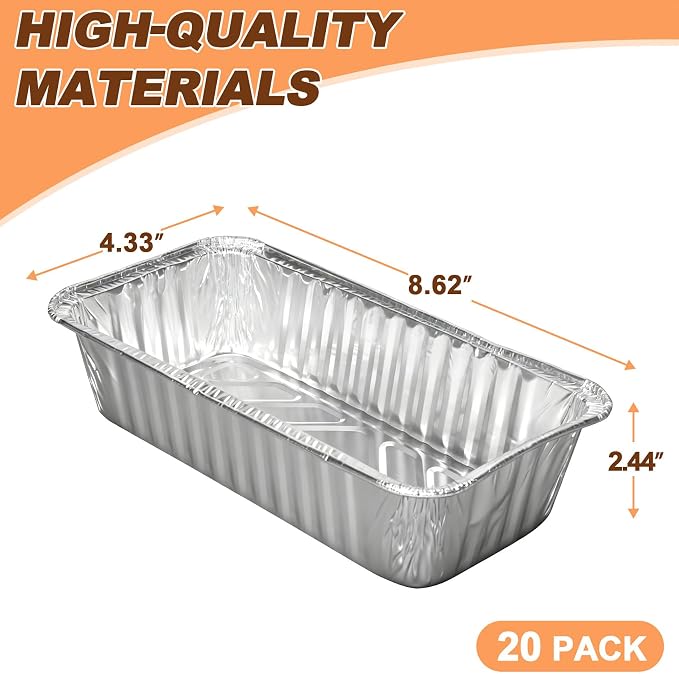 BAC404 & BAC582 Grill Drip Pan Liners Replacement Parts for Traeger Timberline 850 and 1300 (Gen 1 and 2 Models) Pellet Grills, Aluminum Grease Trays for Traeger Timberline Pellet Grills, 20 Packs