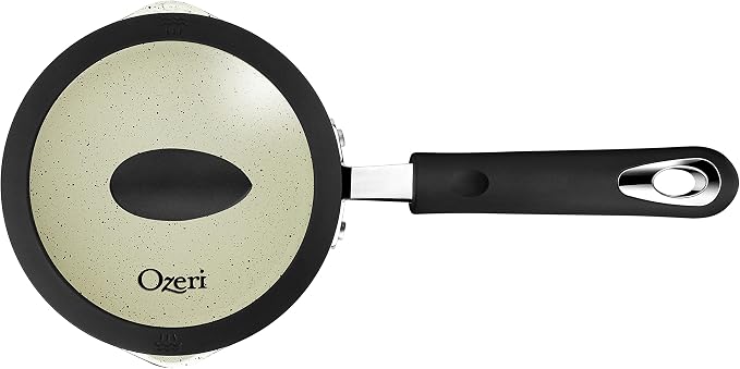 The All-In-One Stone Saucepan and Cooking Pot By Ozeri | Utilizes A Stone-derived Coating From Germany That Is 100% Free of APEO, GenX, PFBS, PFOS, PFOA, NMP and NEP