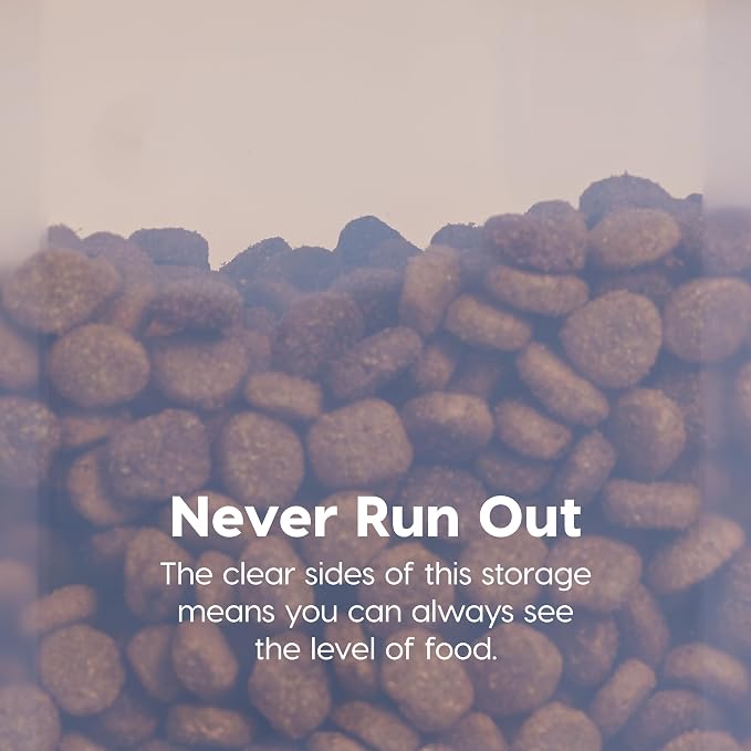 IRIS USA Dog Food Storage Container, Up to 13 lbs, Almond, Made in USA | BPA-Free, Airtight Seal, Best for Cat Food, Bird Seed, Chicken Feed, Pet Toys, Treats, Pellets
