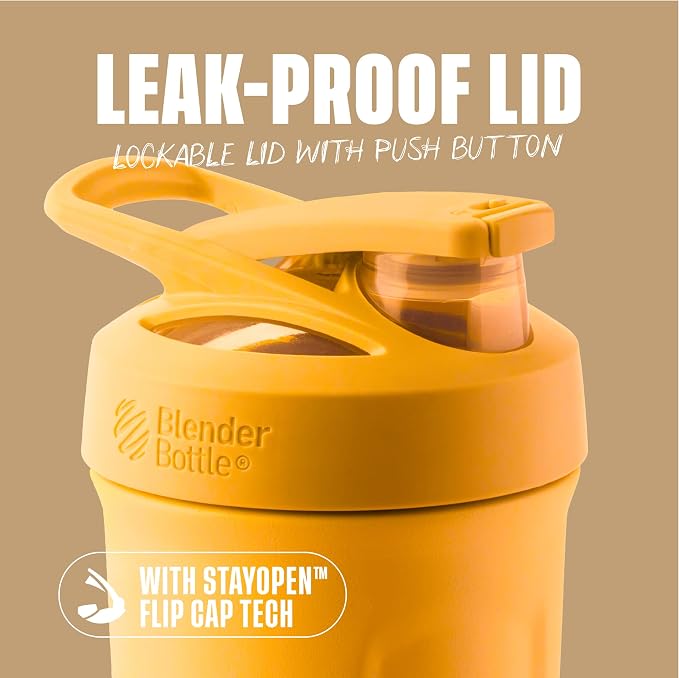 BlenderBottle Sport Flip Stainless Steel Shaker Bottle 24 oz Orange