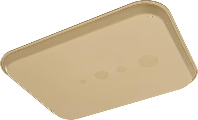 Carlisle FoodService Products Cafe Plastic Fast Food Tray, 14" x 18", Beige (Pack of 2)