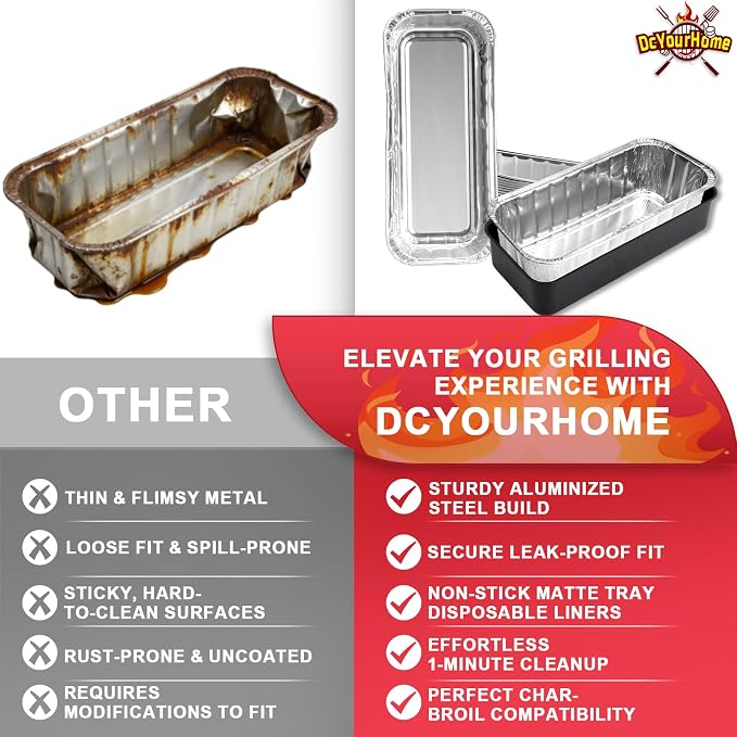 70379 Catch Pan Kit for Weber Summit/Genesis II/ II LX 400 & 600 Parts | Fits Weber Searwood 600 SmokeFire EX4/EX6 Series, 10 PCS drip pan replace 6498 6417, heatproof, easy to install,easy to clean